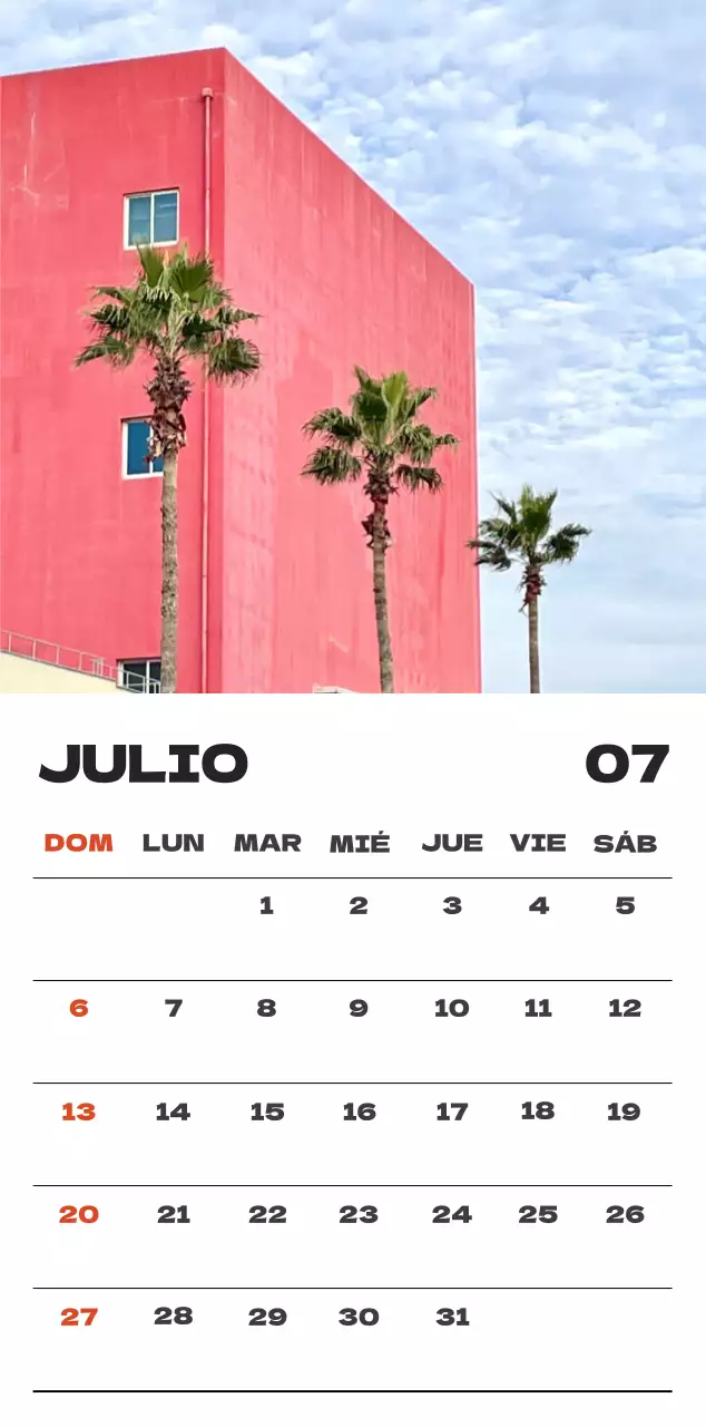 Cielo foto calendario limpio