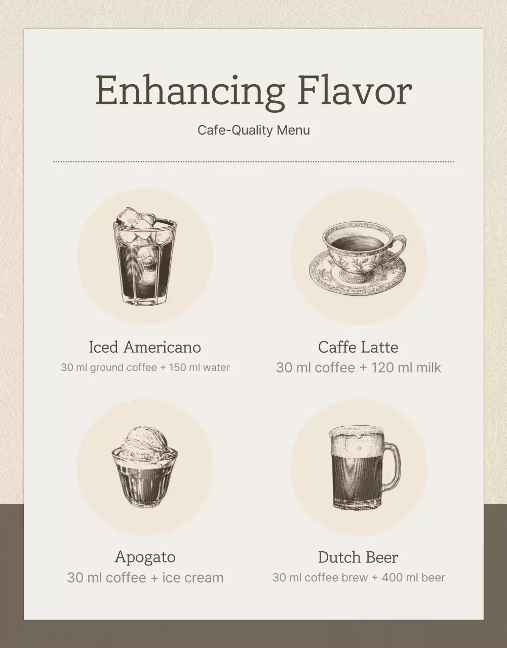 Cartaz de propaganda de café vintage bege