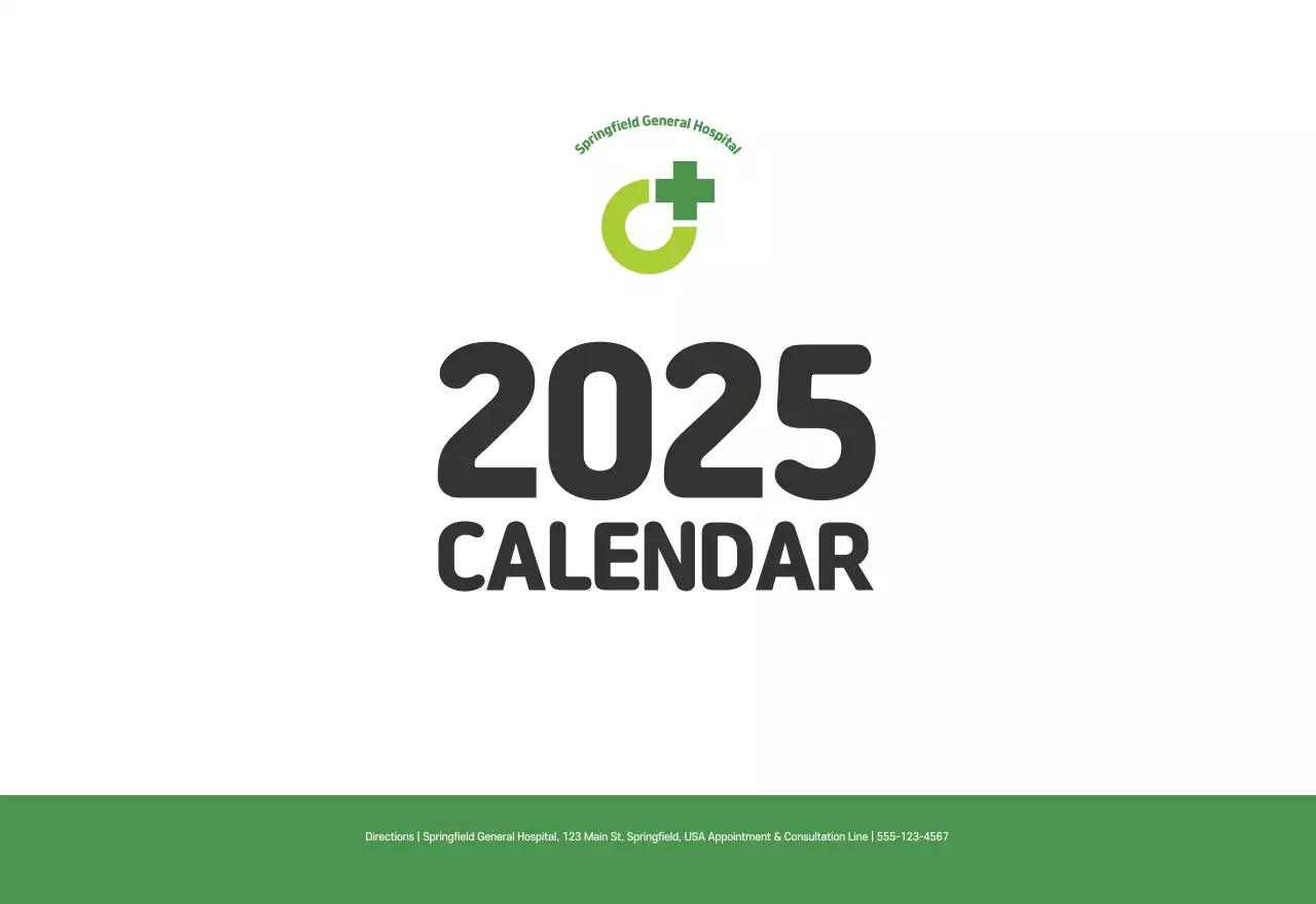 A holiday hospital with health and family themed illustrations and colorful accents