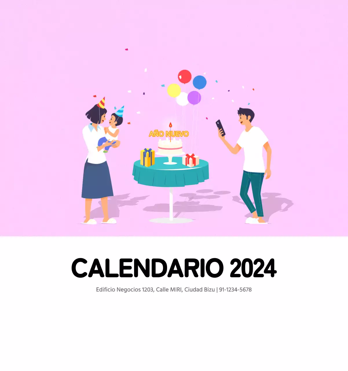 Concepto de ilustración familiar multicolor