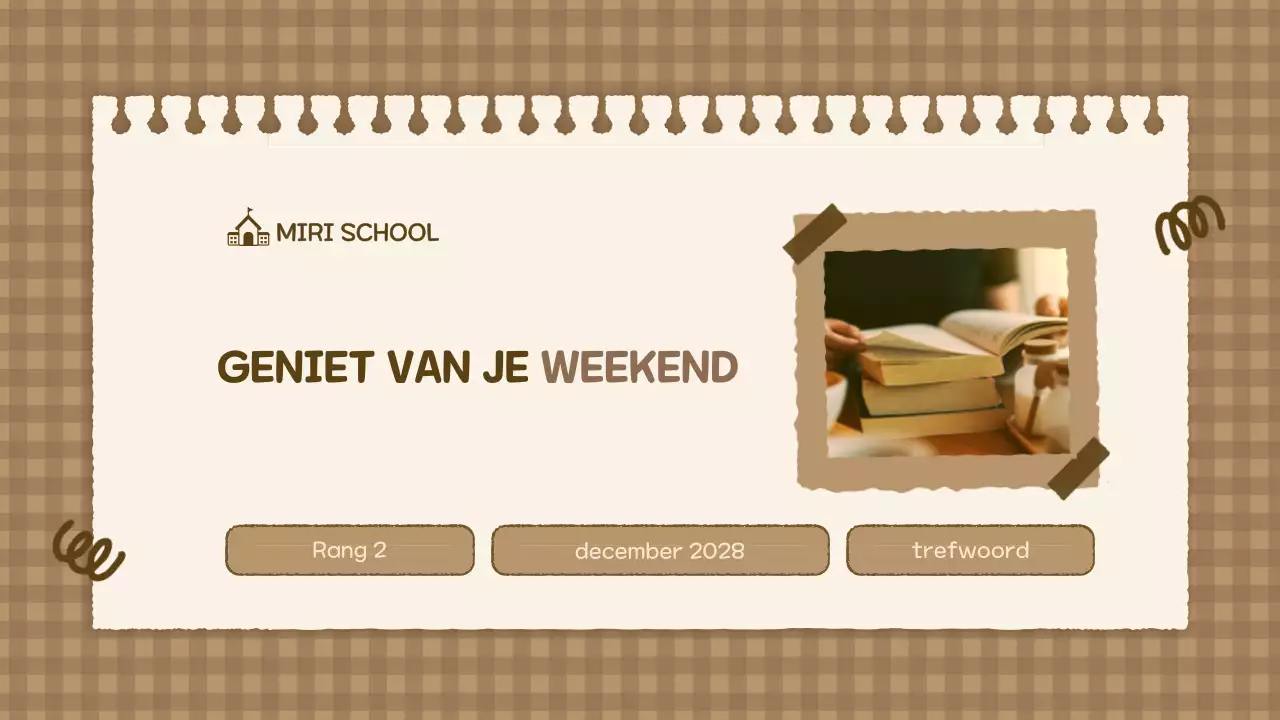 beige vintage klasse agenda