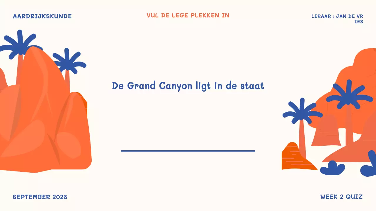 oranje ludiek schoolevenement quiz tijd presentatie