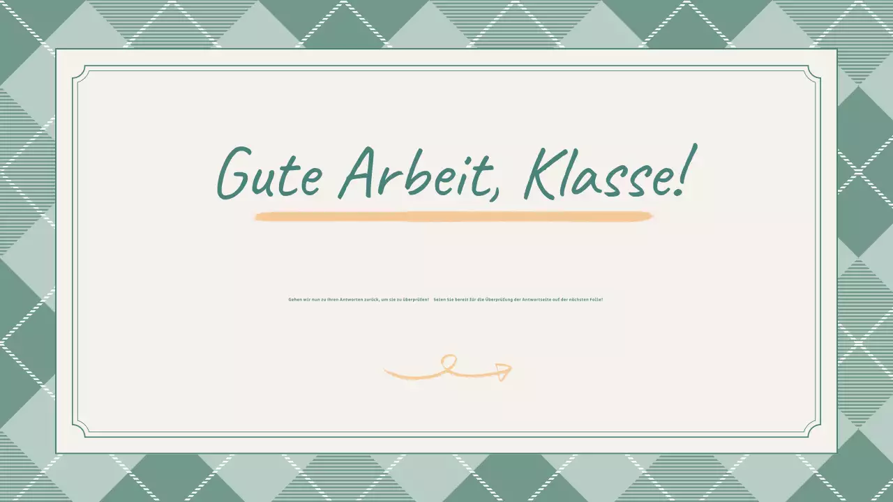 Preppy Cute Green School Quiz Präsentation