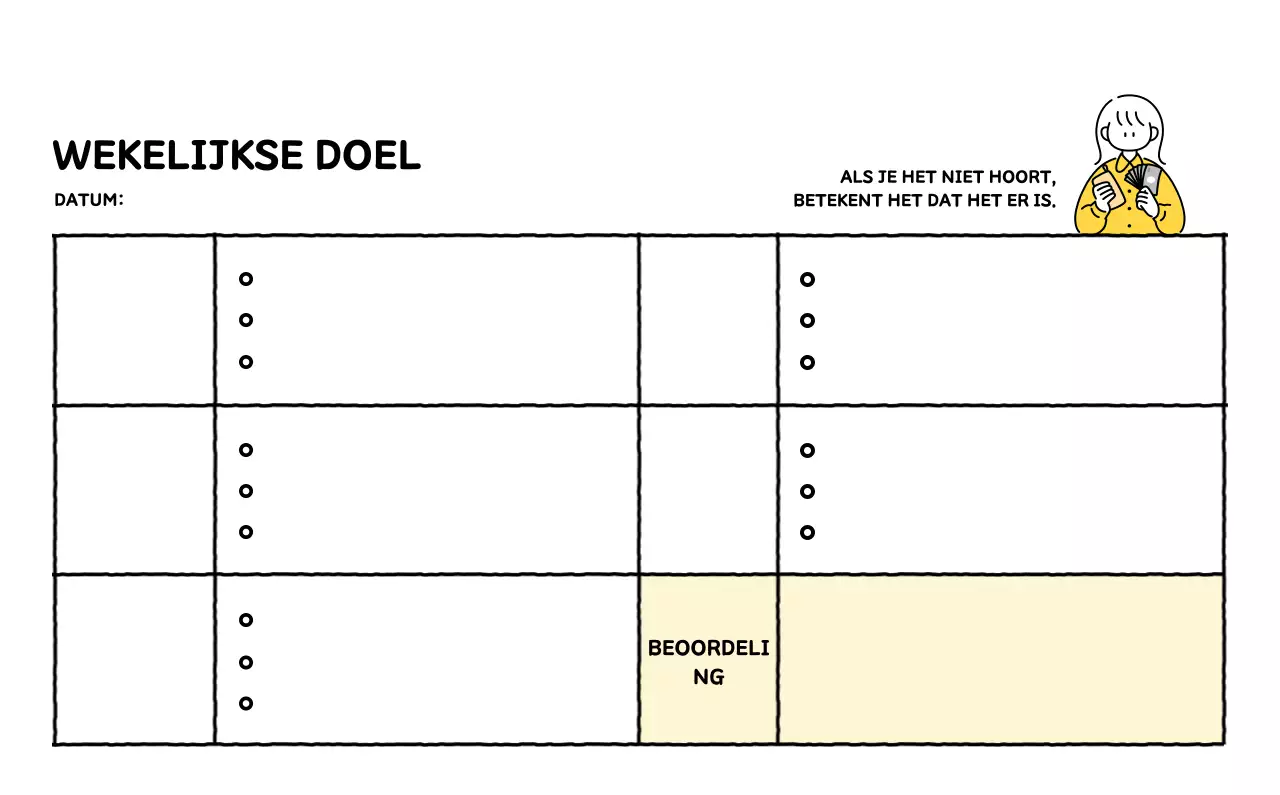 Geïllustreerde kalender met een mooie lijnstijl