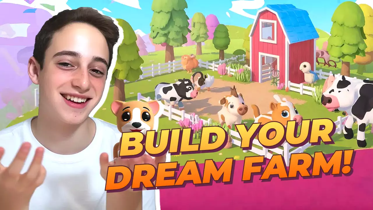 Red Playful Farm Advertisement YouTube Thumbnail
