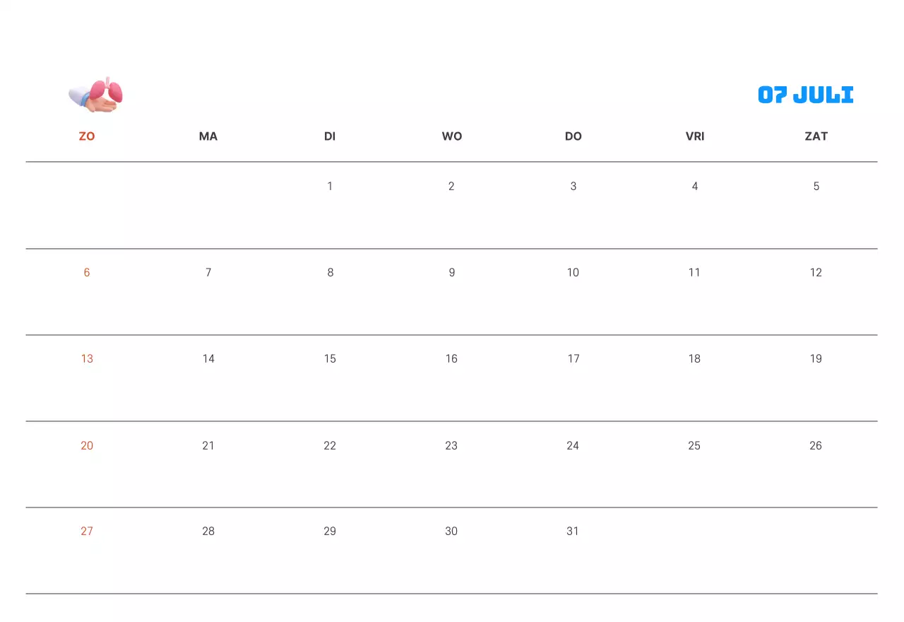 Een feestelijk ziekenhuis met illustraties met gezondheids- en gezinsthema's en kleurrijke accenten