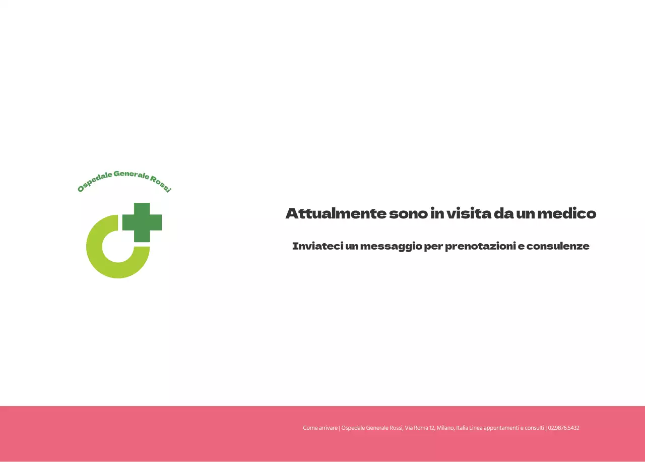 Un ospedale festivo con illustrazioni a tema salute e famiglia e accenti colorati