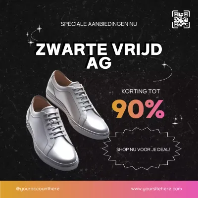 Black friday trendy schoenen promotie