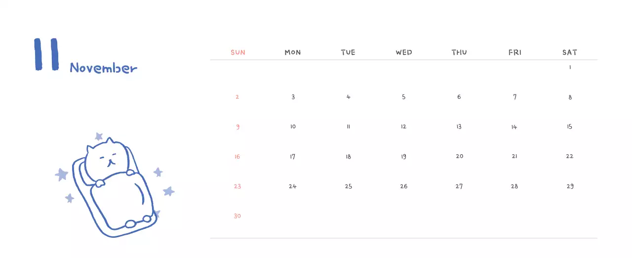 Ivory Cozy Daily Calendar