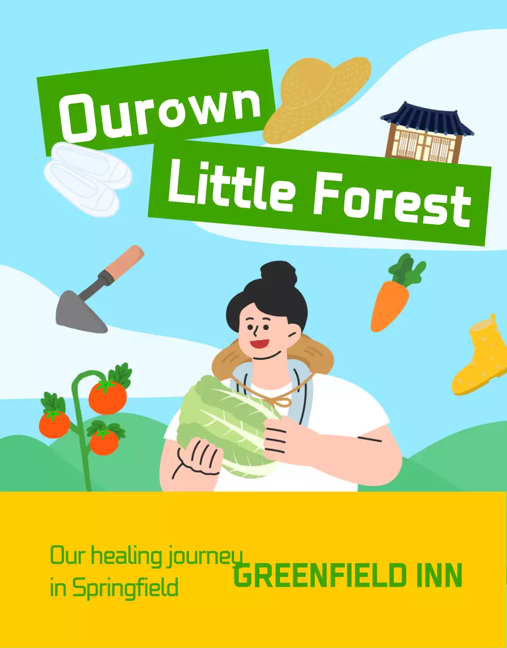 Blue Minimal Gardening Invitation Poster