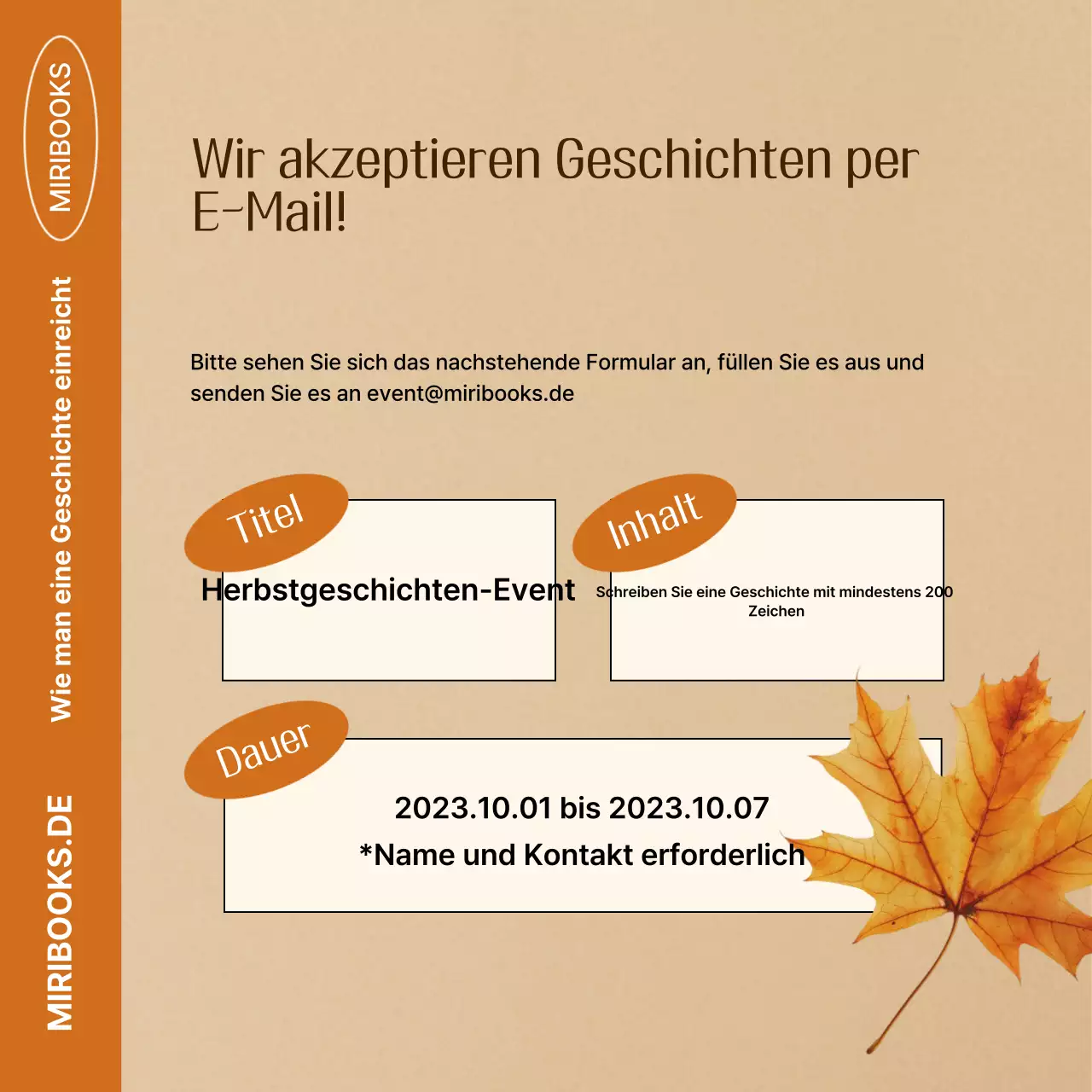 Braunes Vintage-Herbst-Event