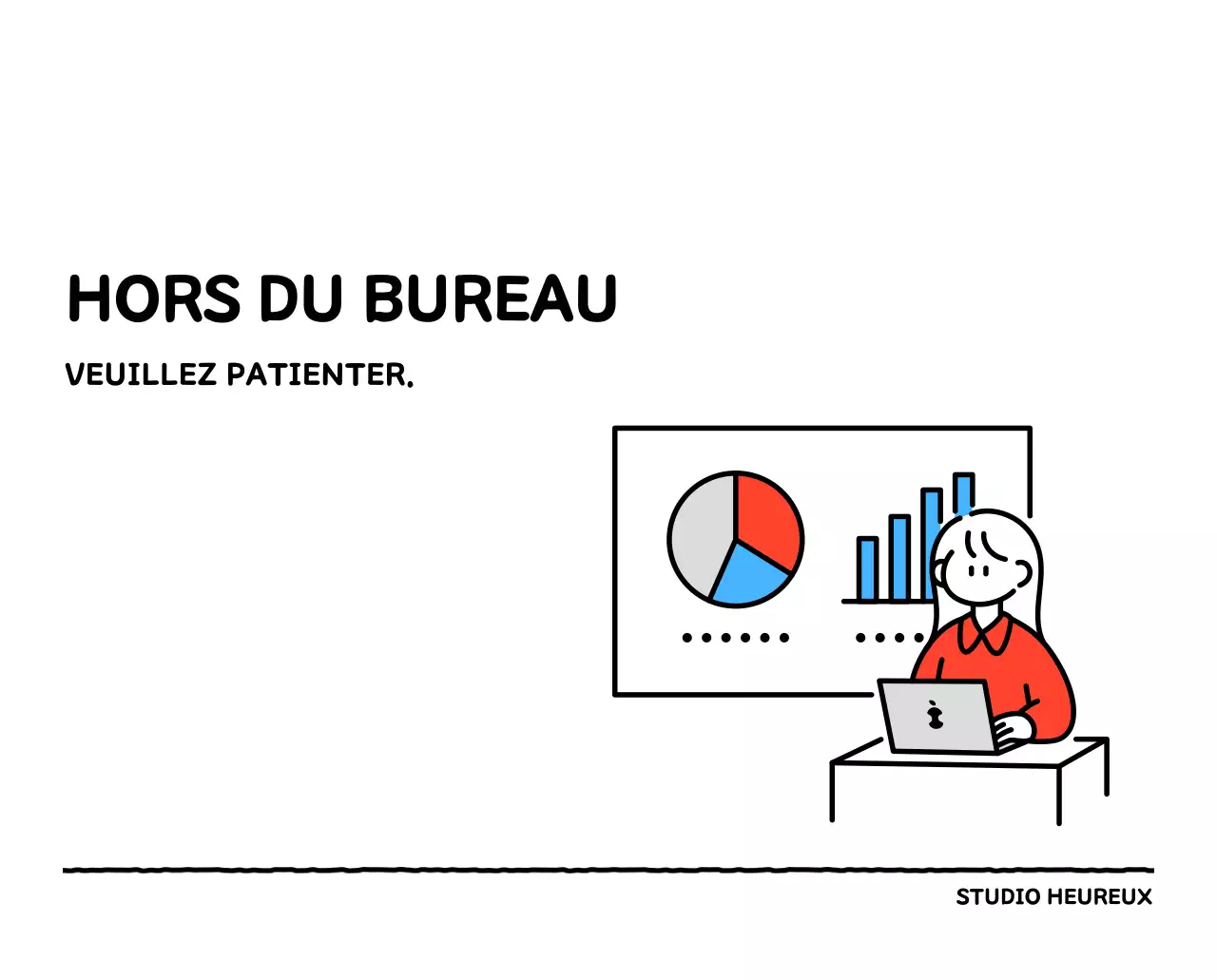Calendrier illustré avec un joli style de lignes