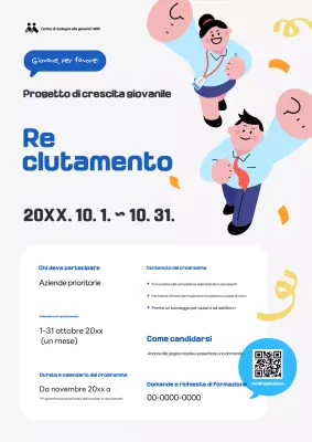 Blu Semplice Reclutamento Giovani