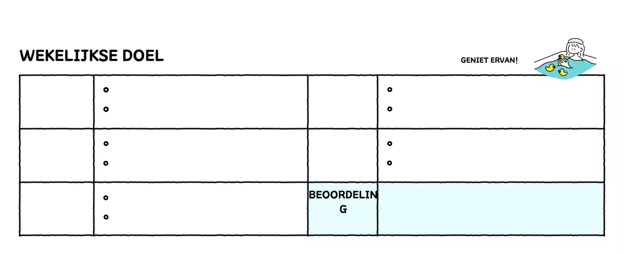 Geïllustreerde kalender met een mooie lijnstijl