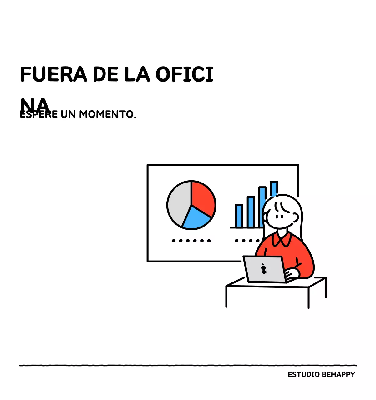 Calendario ilustrado con un bonito estilo de líneas