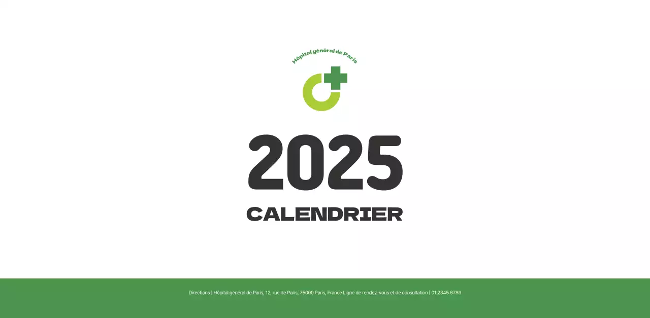 Un hôpital festif avec des illustrations sur le thème de la santé et de la famille et des accents colorés.