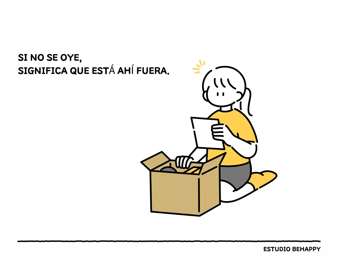 Calendario ilustrado con un bonito estilo de líneas