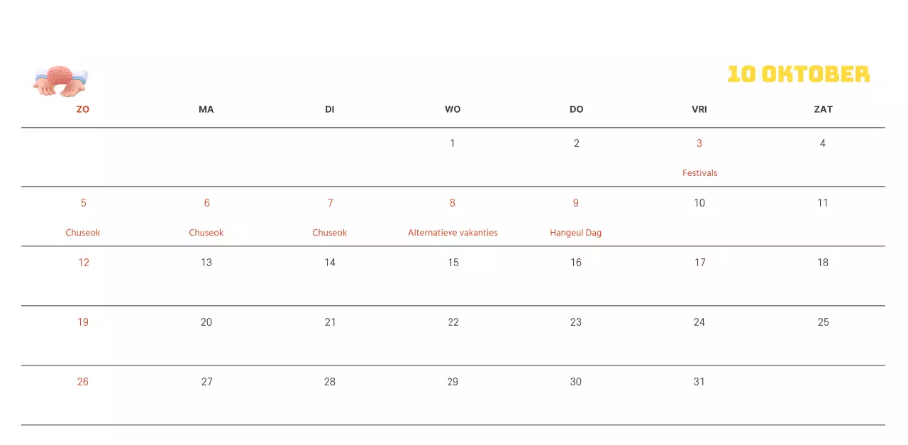 Een feestelijk ziekenhuis met illustraties met gezondheids- en gezinsthema's en kleurrijke accenten