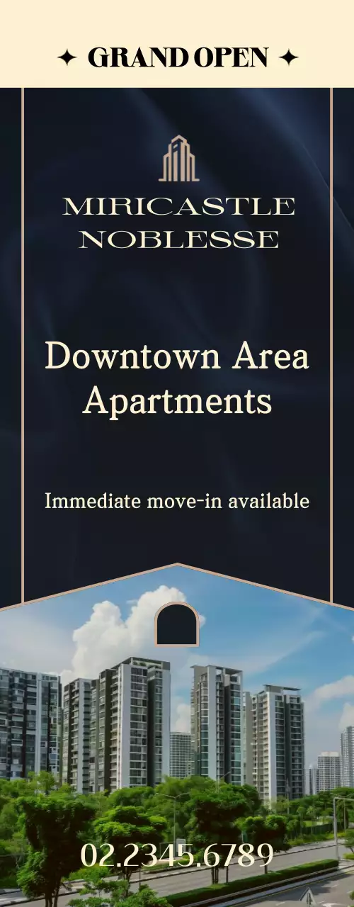 Iklan properti mewah berwarna hitam