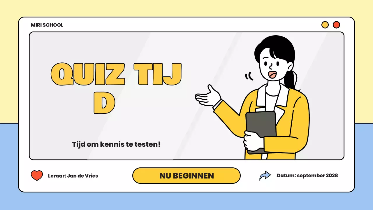 geel minimaal quiz studiemateriaal