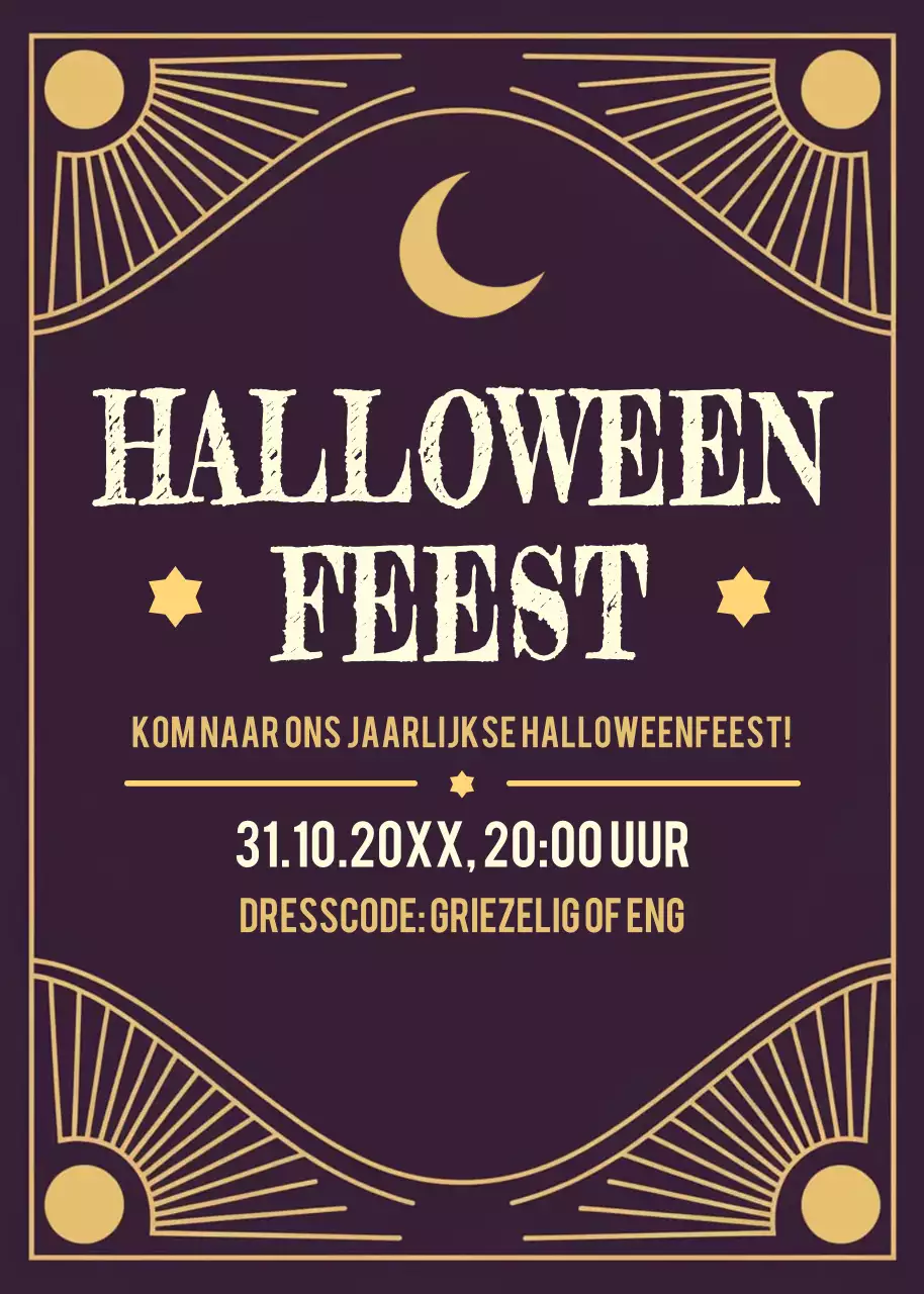 paarse vintage Halloween uitnodiging