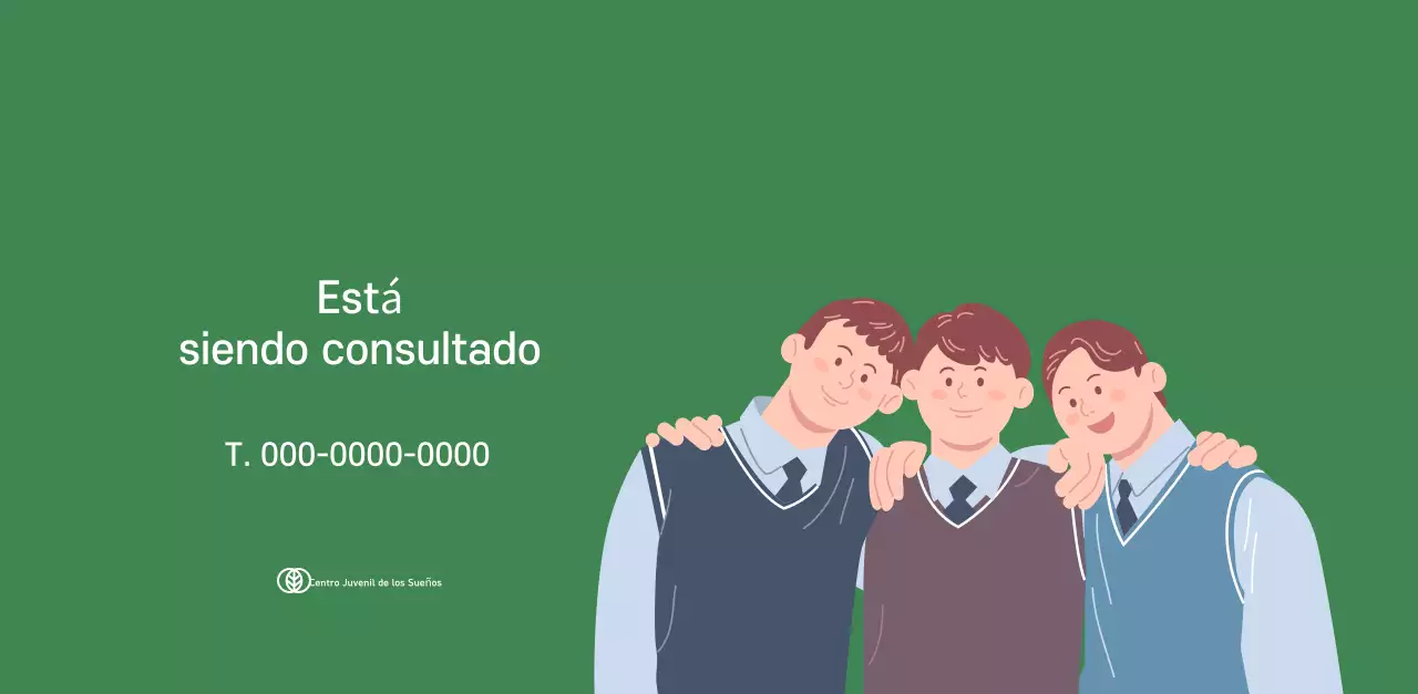 Calendario con ilustraciones juveniles sobre fondo amarillo verdoso