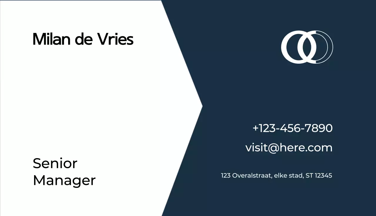 marine modern visitekaartje