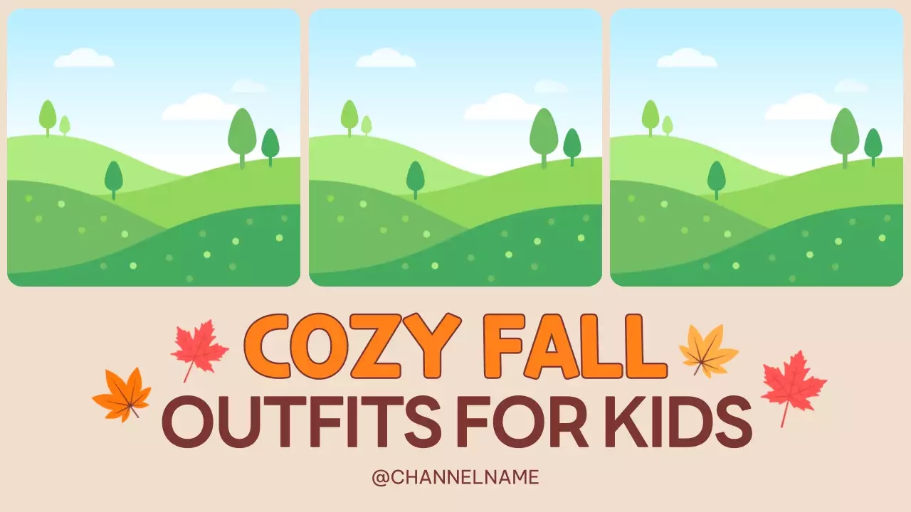 Orange Rustic Kids Outfits Advertisement YouTube Thumbnail
