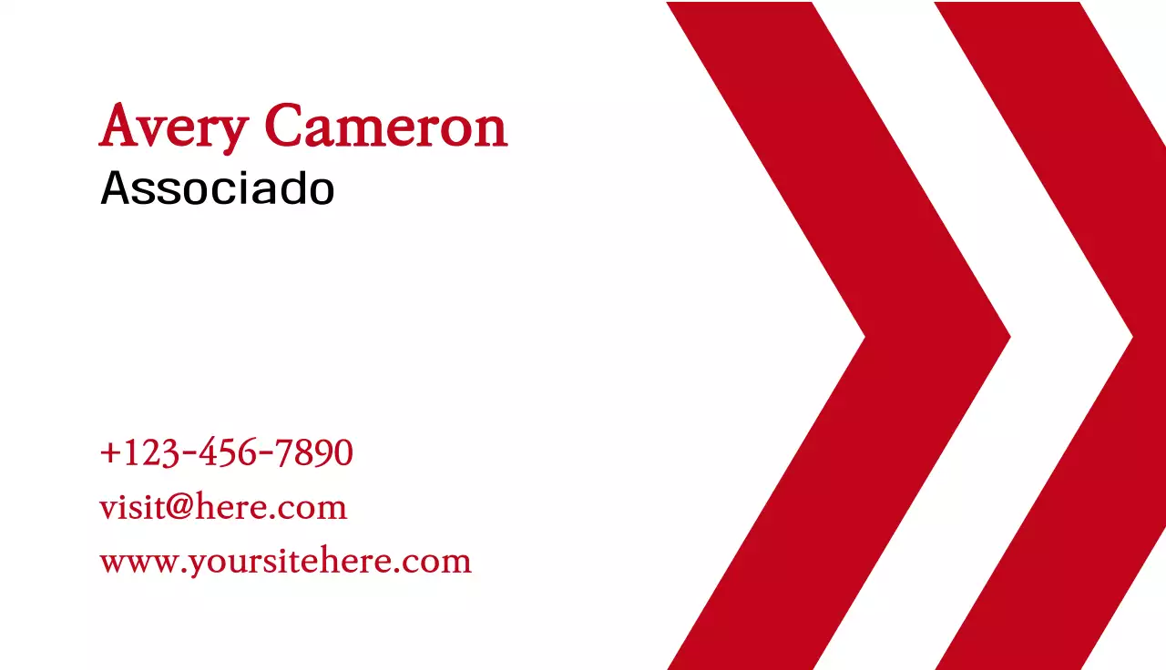 cartão de visita minimalista vermelho