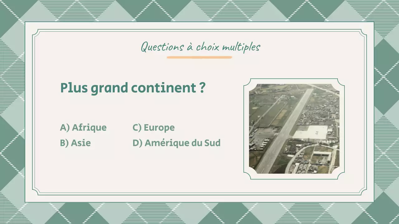 Présentation du Quiz de l'école Preppy Cute Green