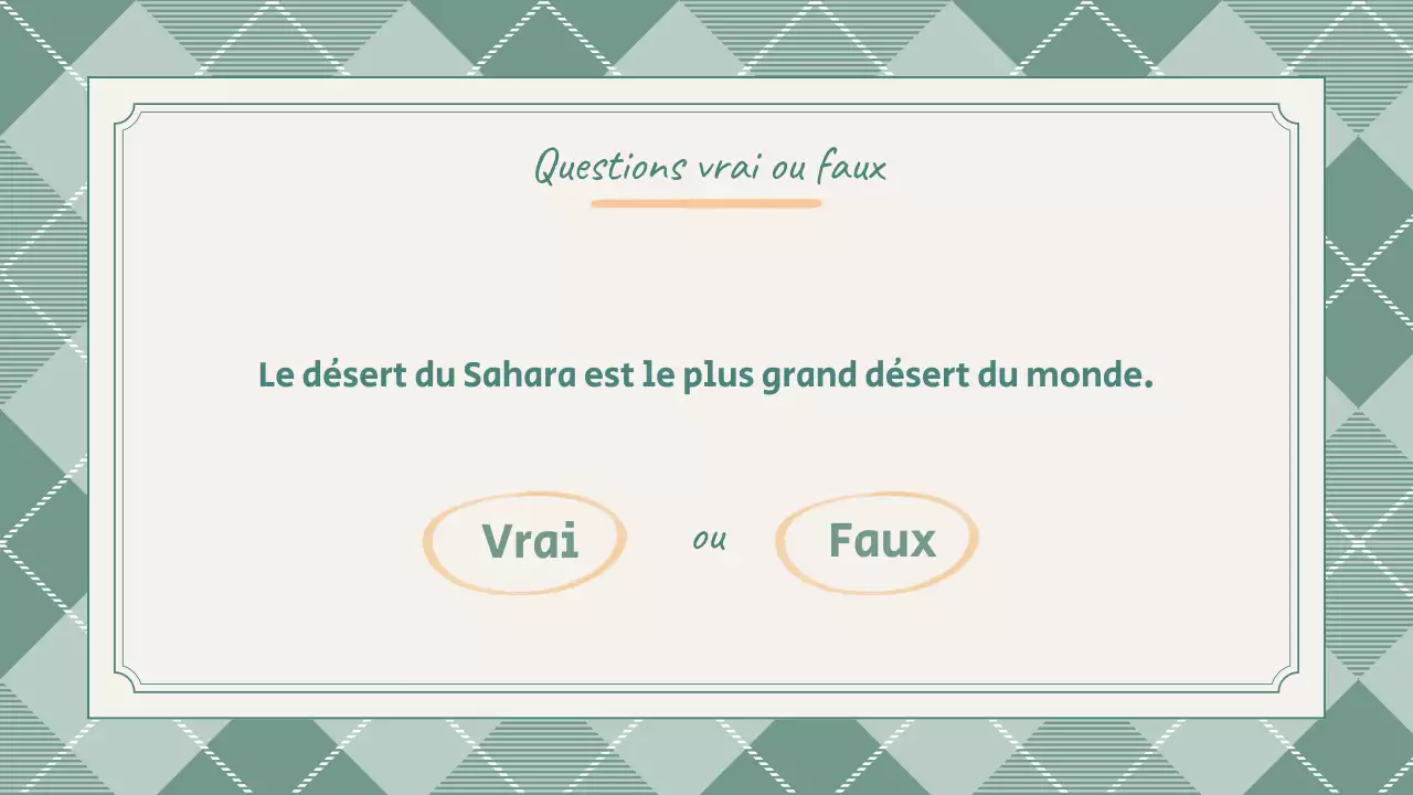 Présentation du Quiz de l'école Preppy Cute Green