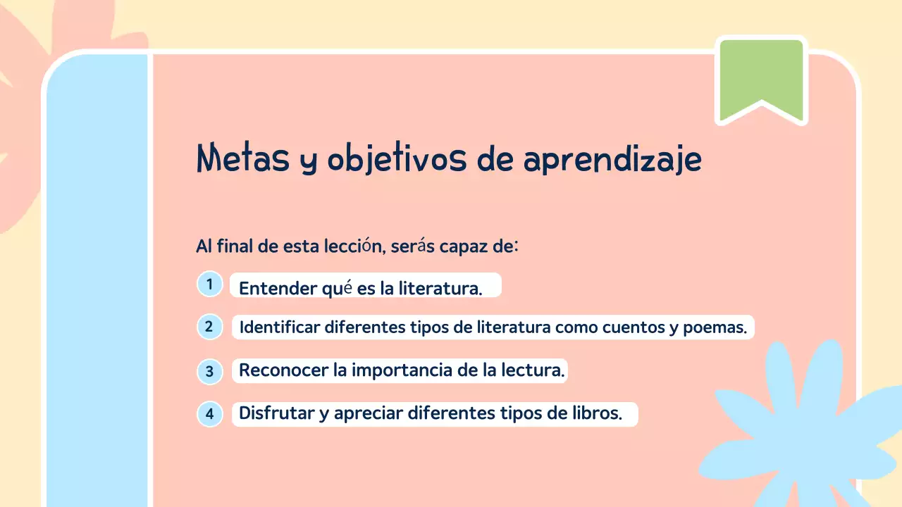 introducción abstracta y colorida al material de clase de literatura