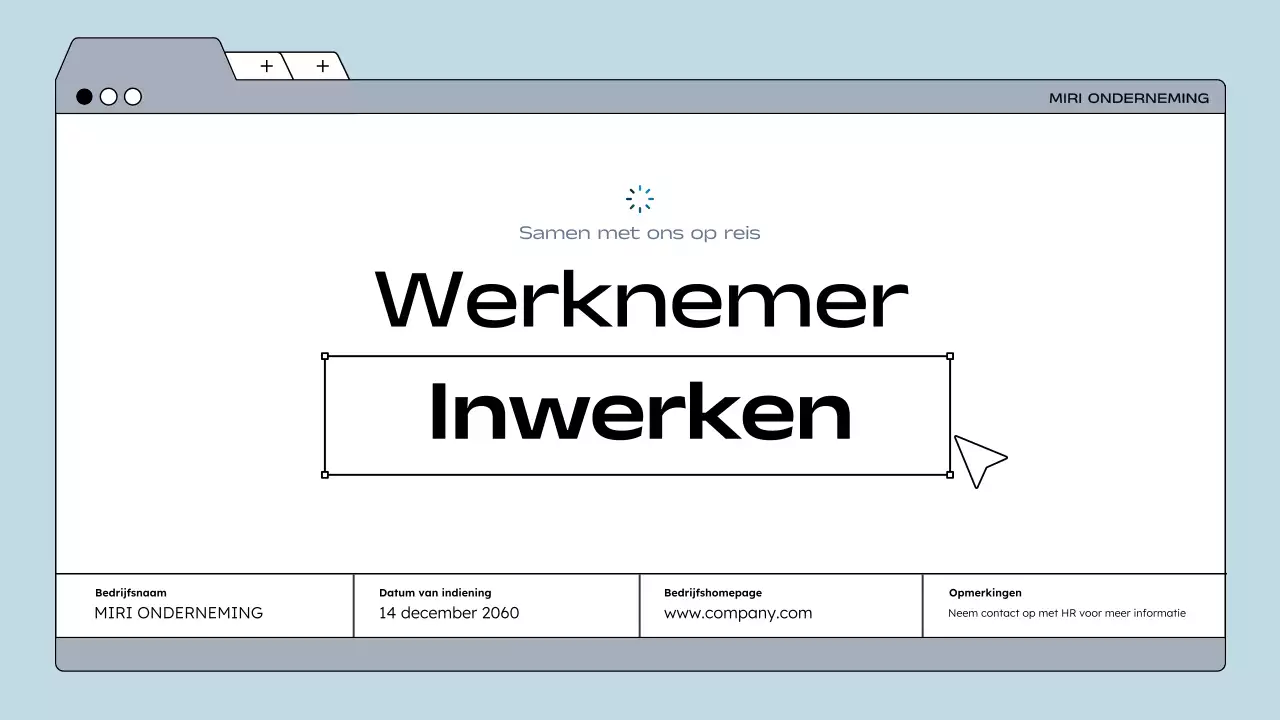 richtlijn blauwe moderne werknemer