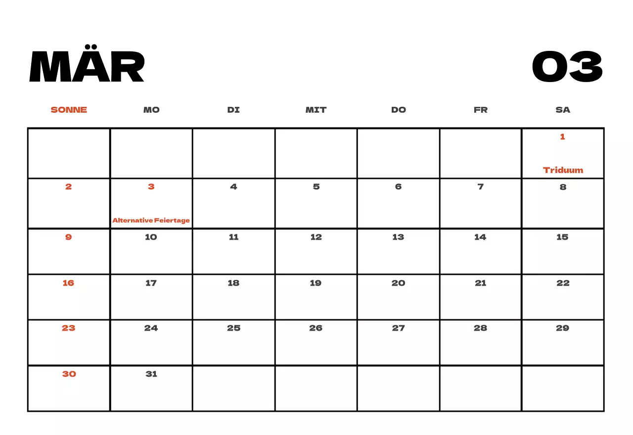 Himmel Foto sauber Kalender