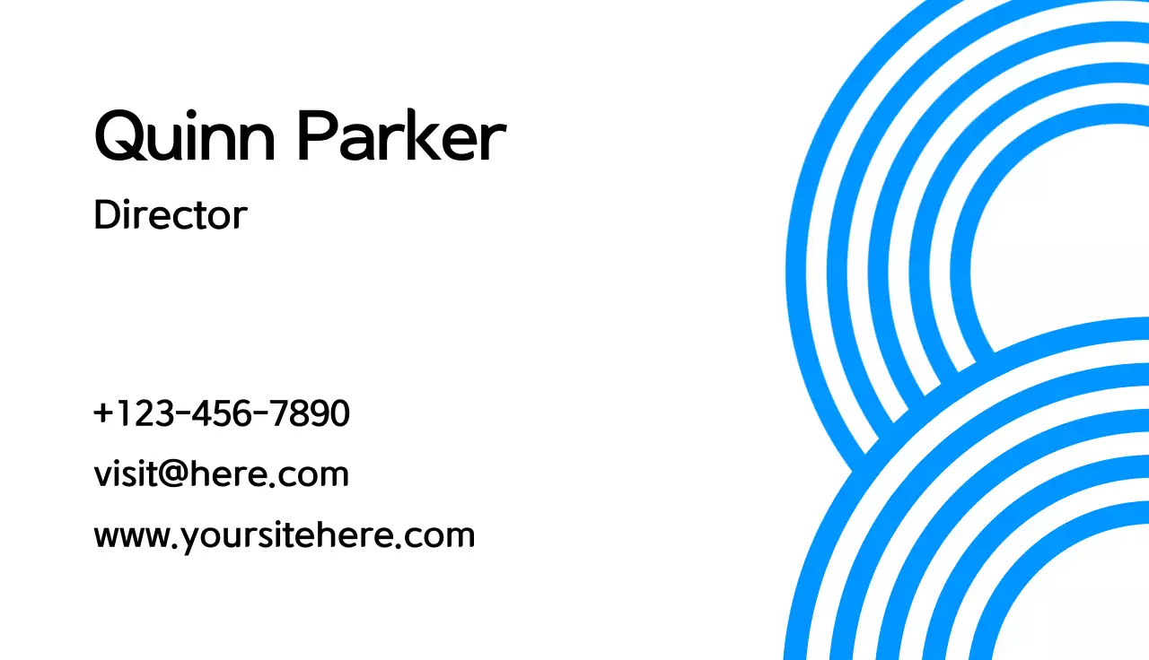 tarjeta de visita moderna azul