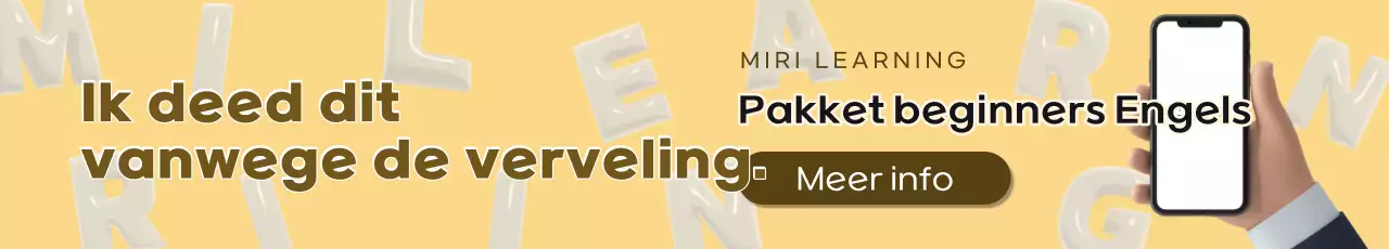 Hippe advertentie voor Engels taalonderwijs in oranje