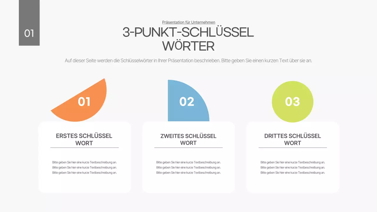 Ein weißer, sauberer Geschäftsplan