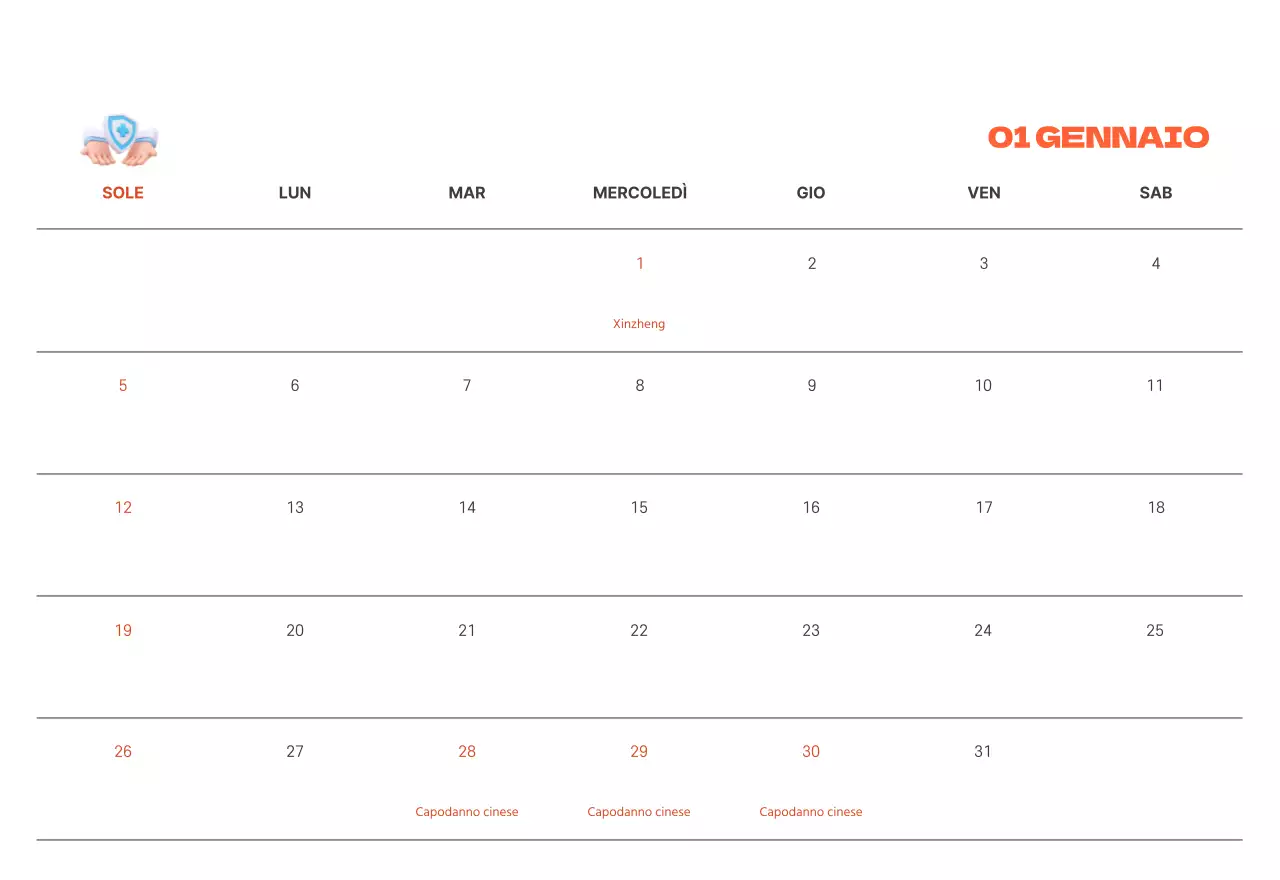 Un ospedale festivo con illustrazioni a tema salute e famiglia e accenti colorati