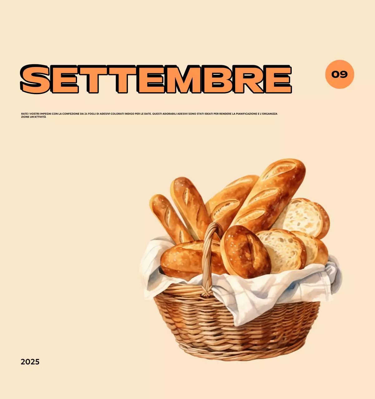 Calendari colorati con una varietà di illustrazioni retrò