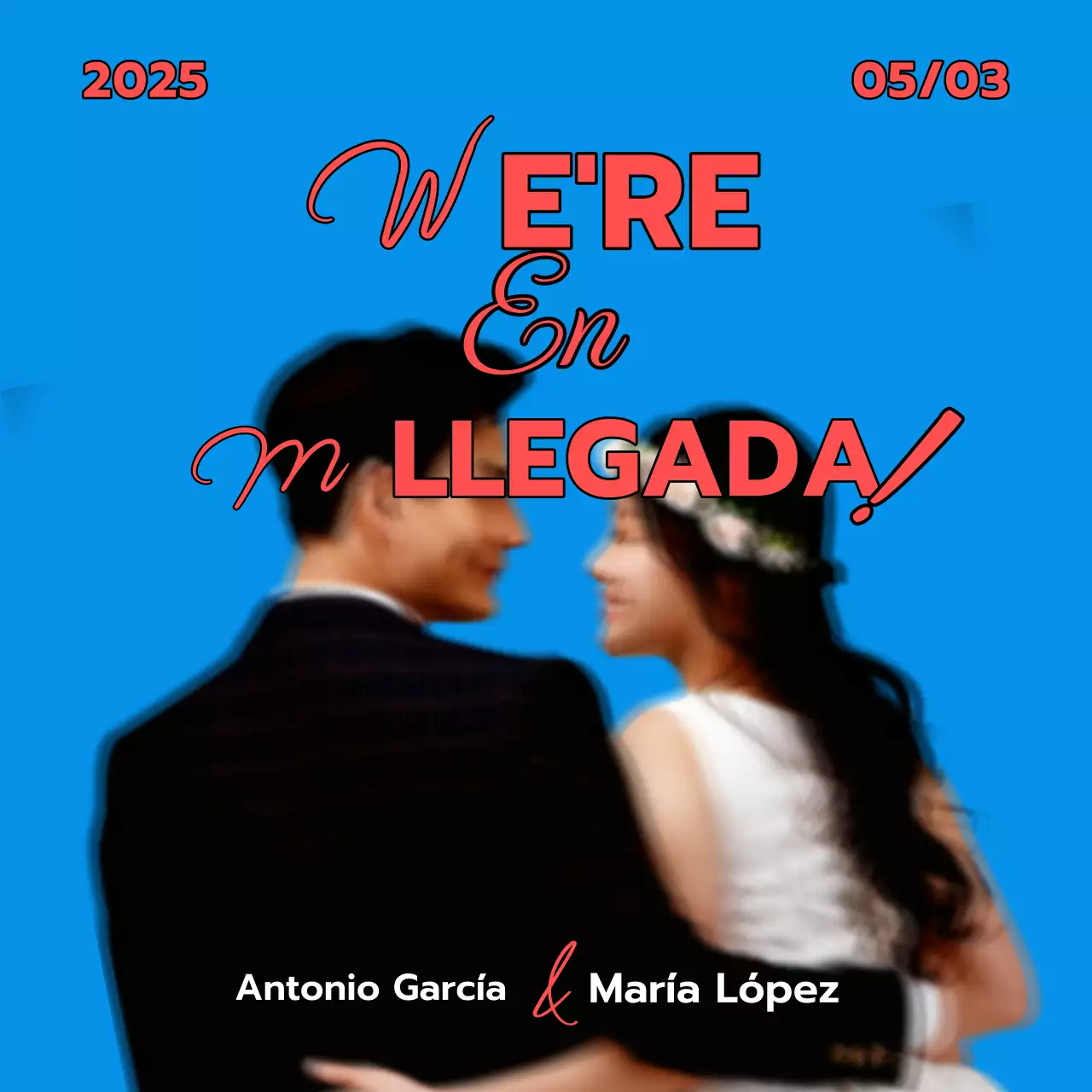 Invitación de boda vintage azul americano