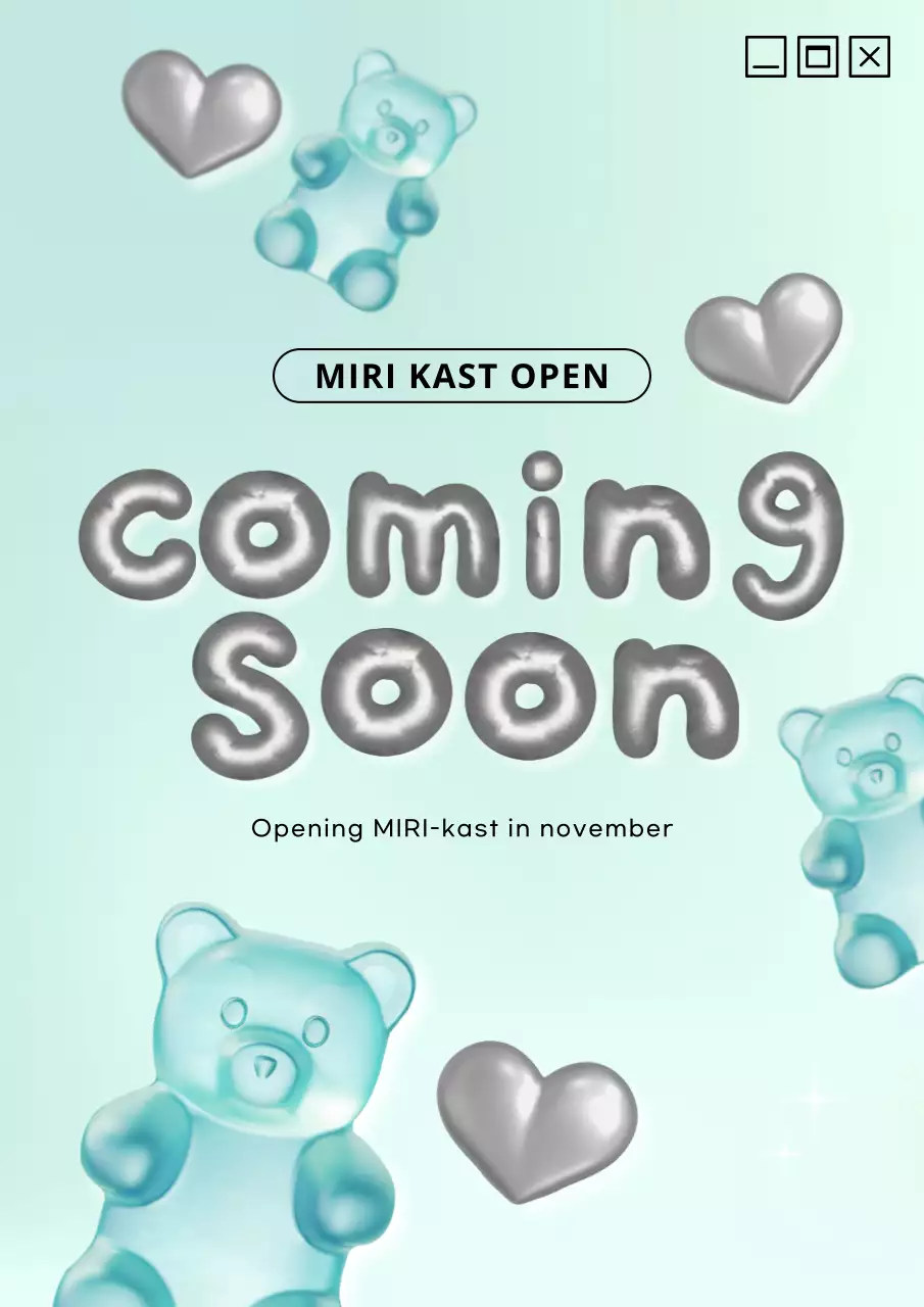 Leuke mode open poster in mint