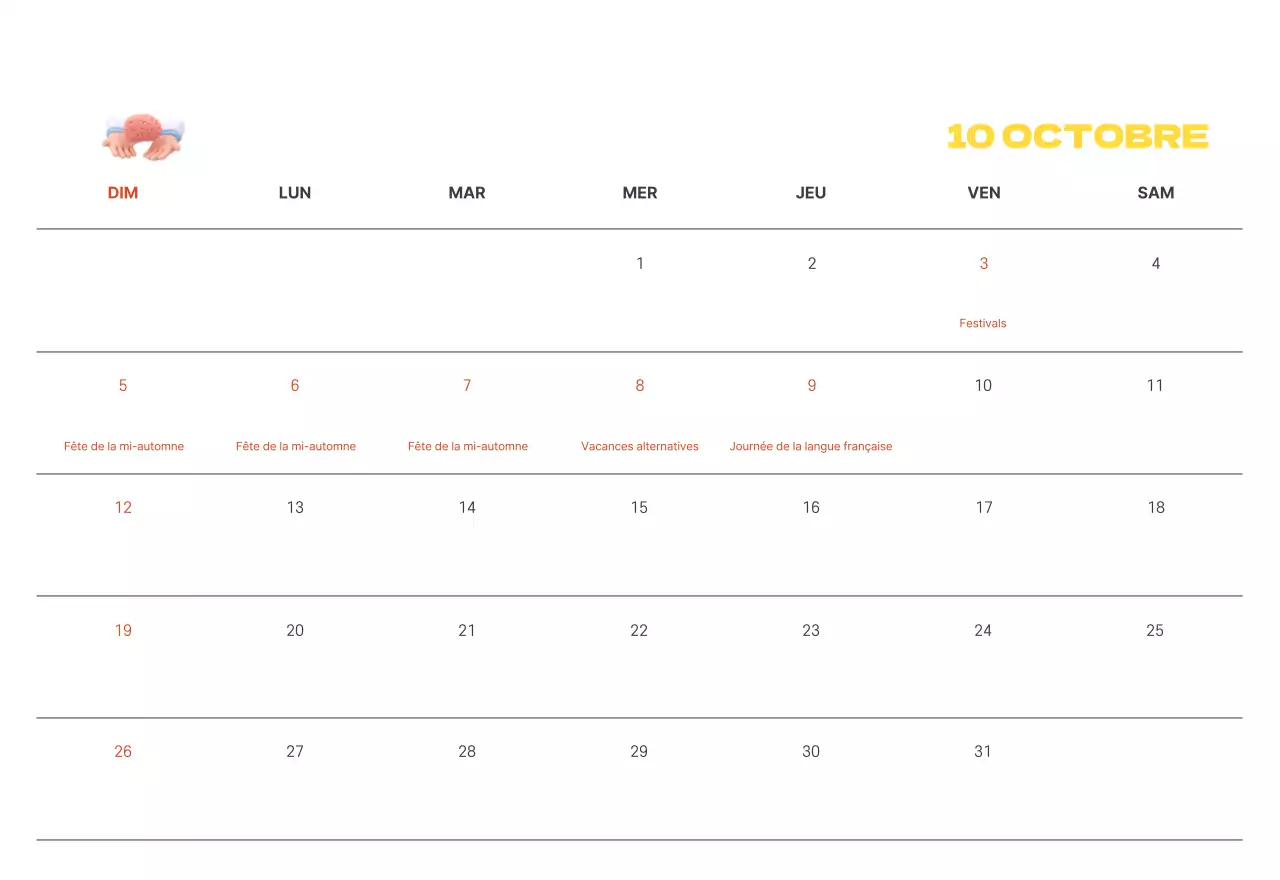 Un hôpital festif avec des illustrations sur le thème de la santé et de la famille et des accents colorés.