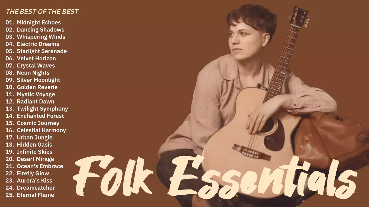 Brown Vintage Folk Playlist YouTube Thumbnail
