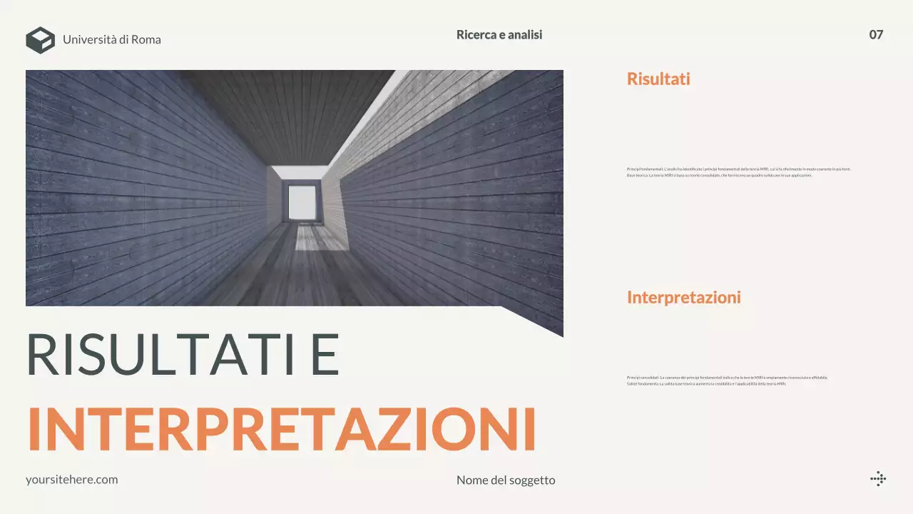 presentazione del progetto orange modern