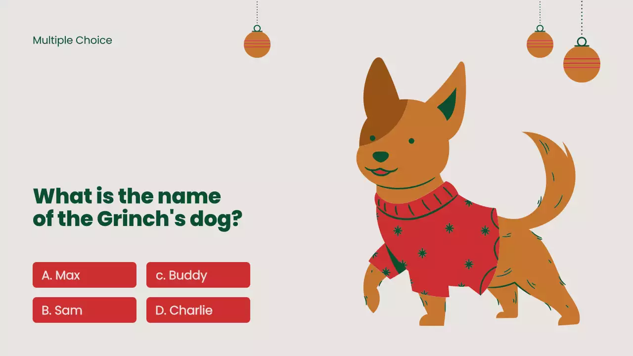 Green Traditional Christmas Quiz Presentation