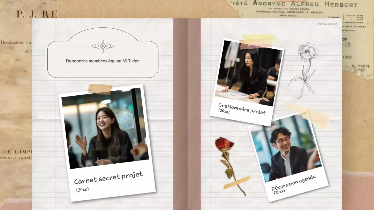 Présentation de l'agenda Brown Vintage