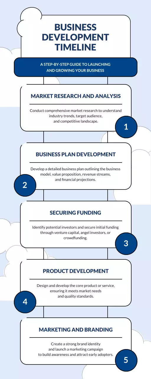 Blue Professional Business Guide Infographic