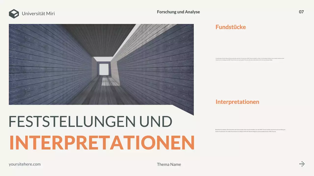 orange modern Projektübersicht Präsentation