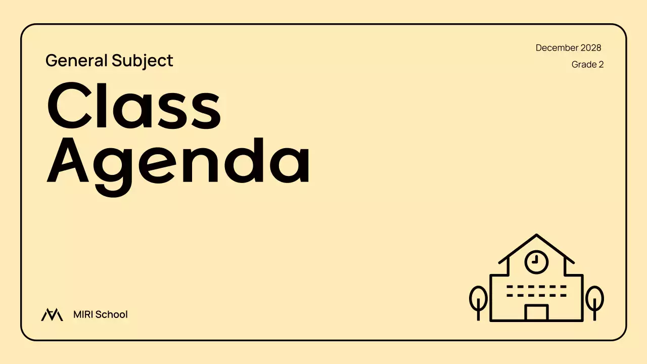 Beige Simple Class Agenda Presentation