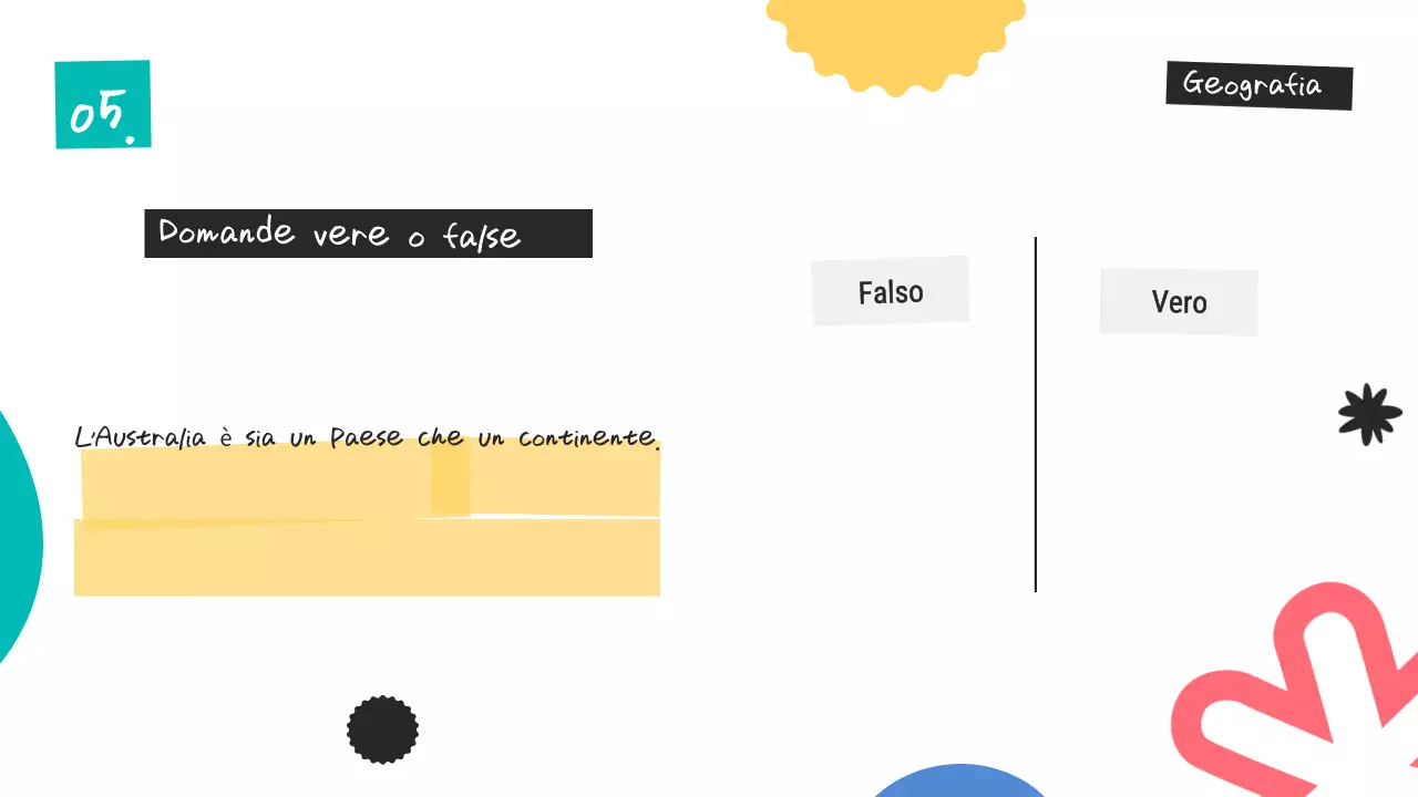 Annuncio di quiz colorati e di tendenza